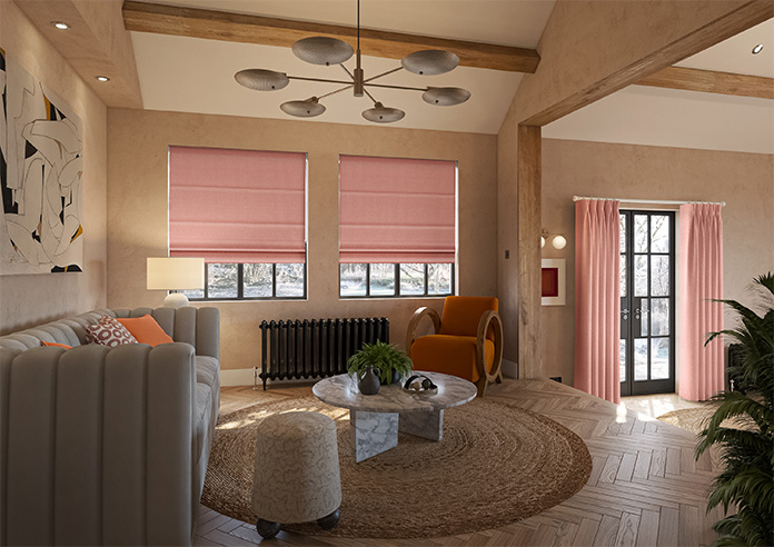 Delicate Chevron, Rayon - Motorised Roman Blind - Image 6